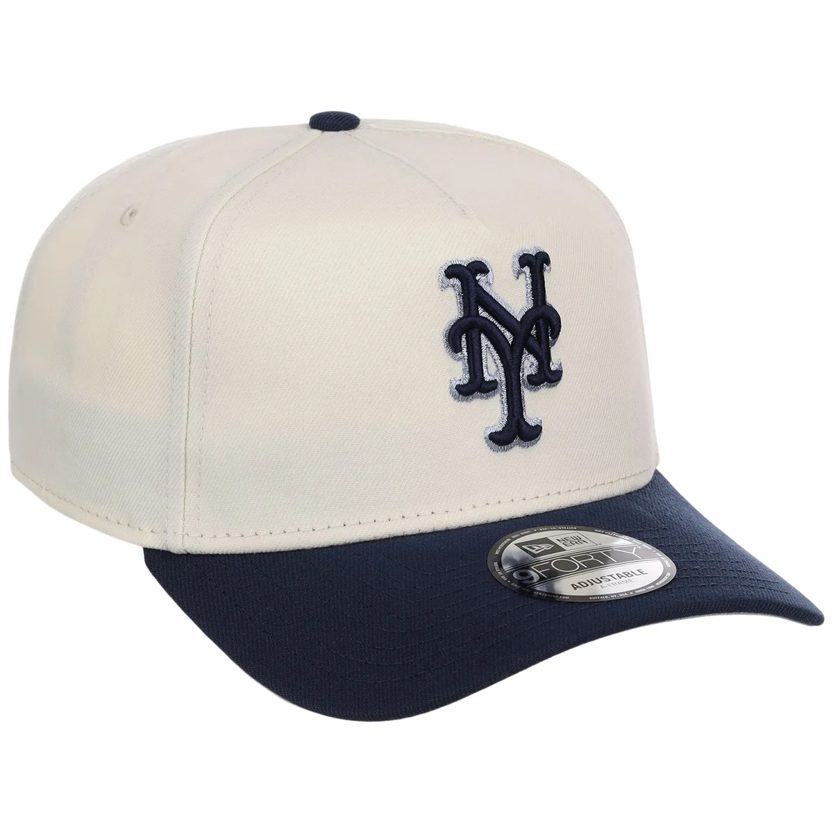 New York Mets MLB Chrome x Navy FASHION CORE New Era 9FORTY A-Frame front view