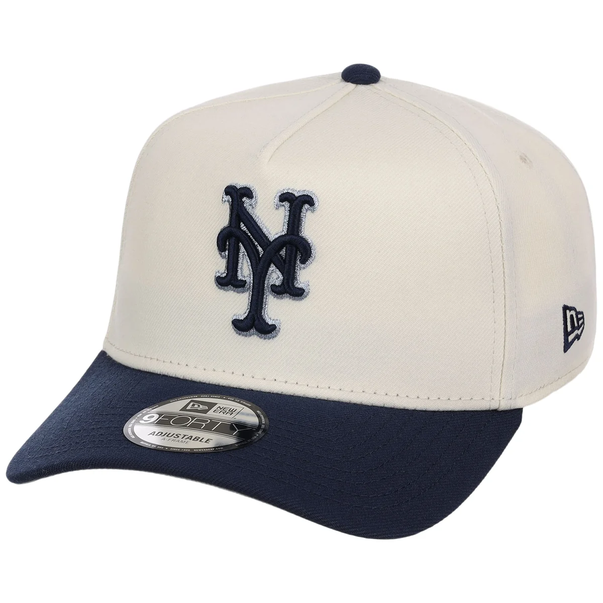 New York Mets MLB Chrome x Navy FASHION CORE New Era 9FORTY A-Frame detail view