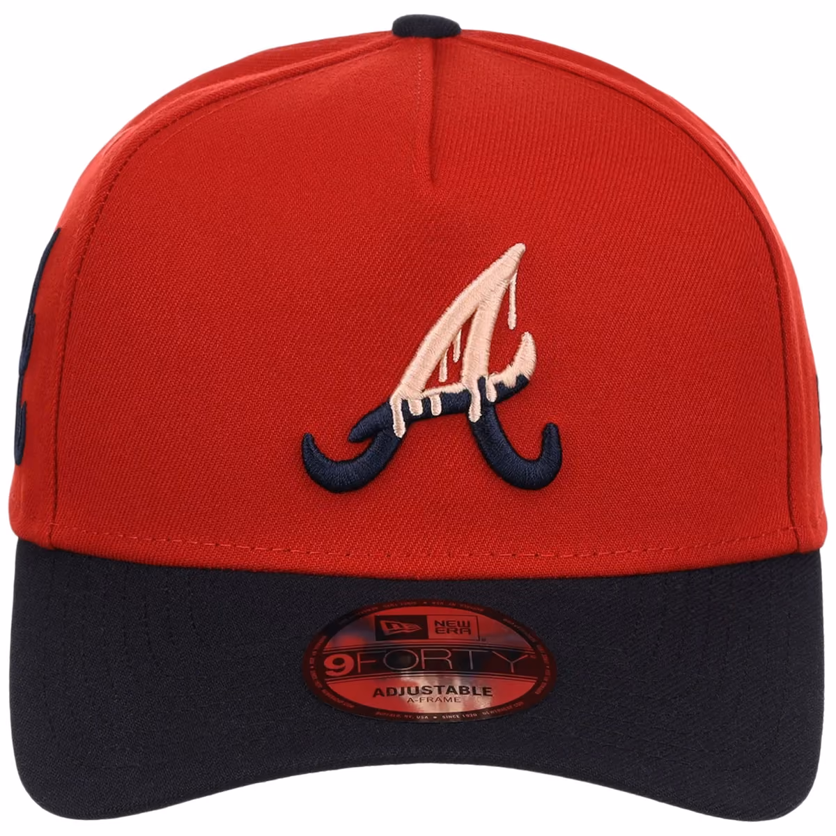 Atlanta Braves Peach Drip Atlanta Crown the City New Era 9FORTY detail view
