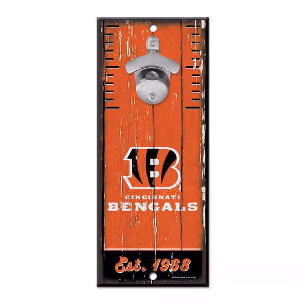 Cincinnati Bengals WinCraft NFL Bottle Opener Sign view 1