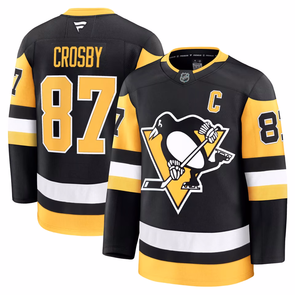 Sidney Crosby #87 Pittsburgh Penguins Premium NHL Jersey Home Black view 1