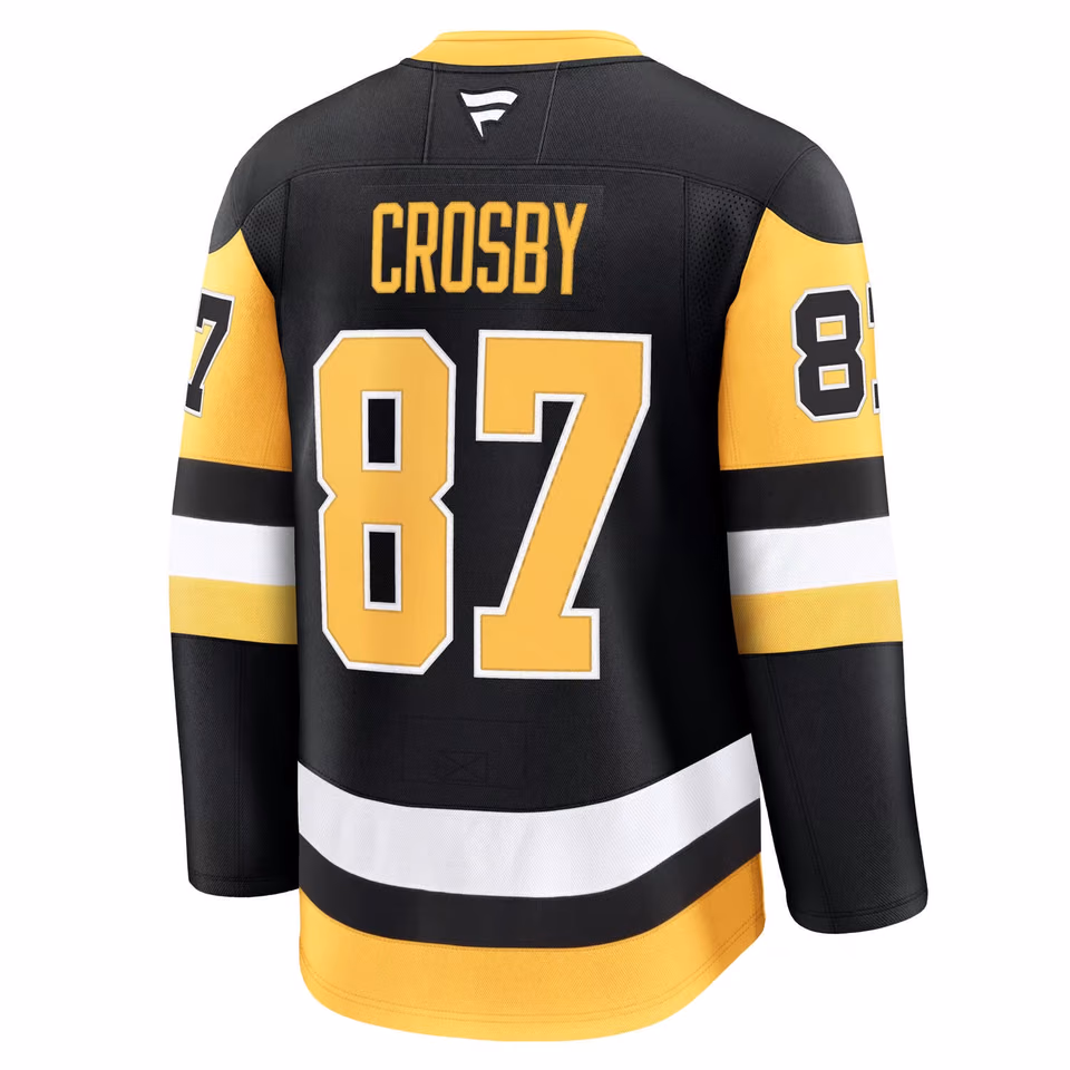 Sidney Crosby #87 Pittsburgh Penguins Premium NHL Jersey Home Black view 3