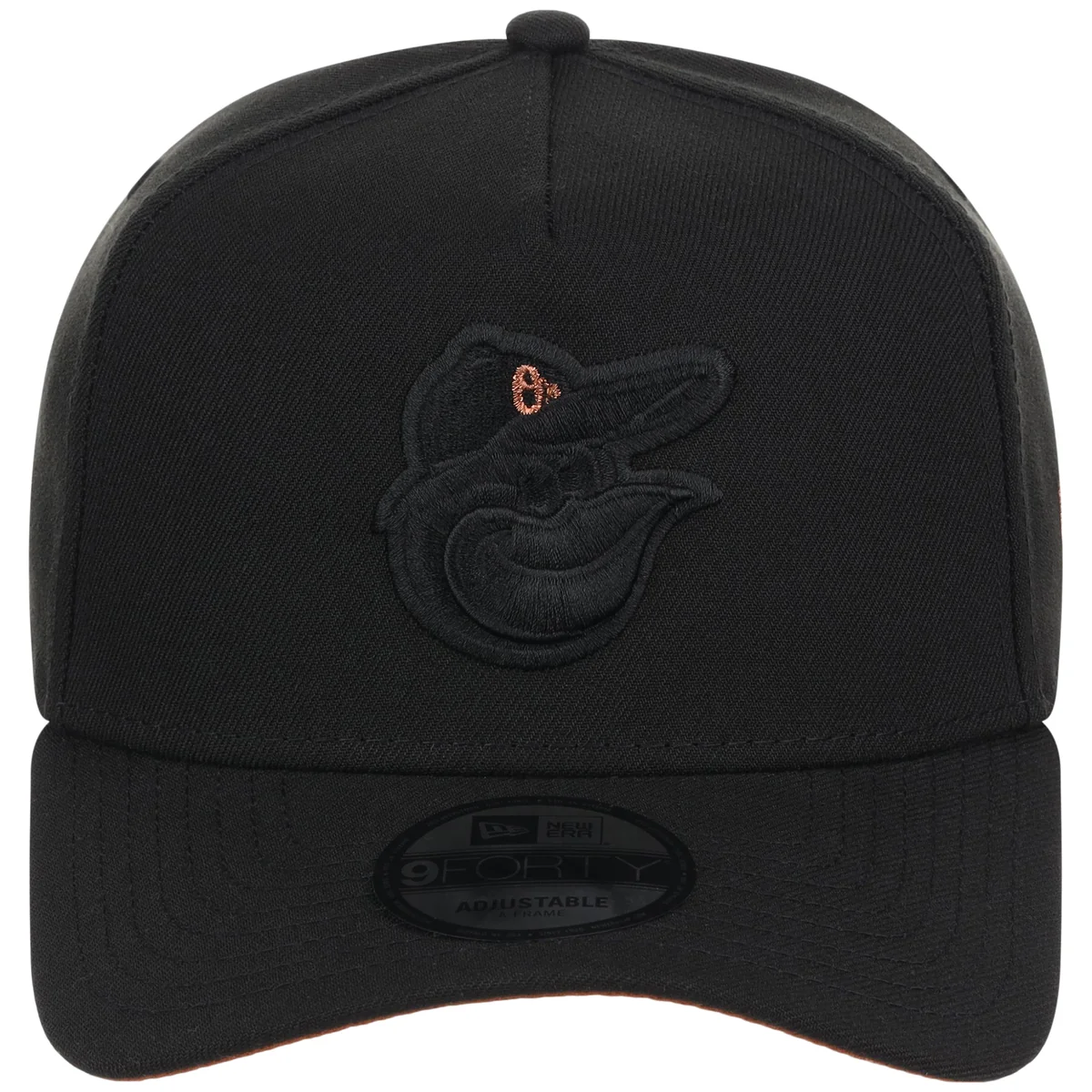 Baltimore Orioles MLB Black x Rust FASHION CORE New Era 9FORTY A-Frame detail view