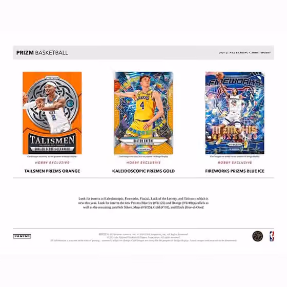 2024/25 Panini Prizm Basketball NBA Hobby Box view 4