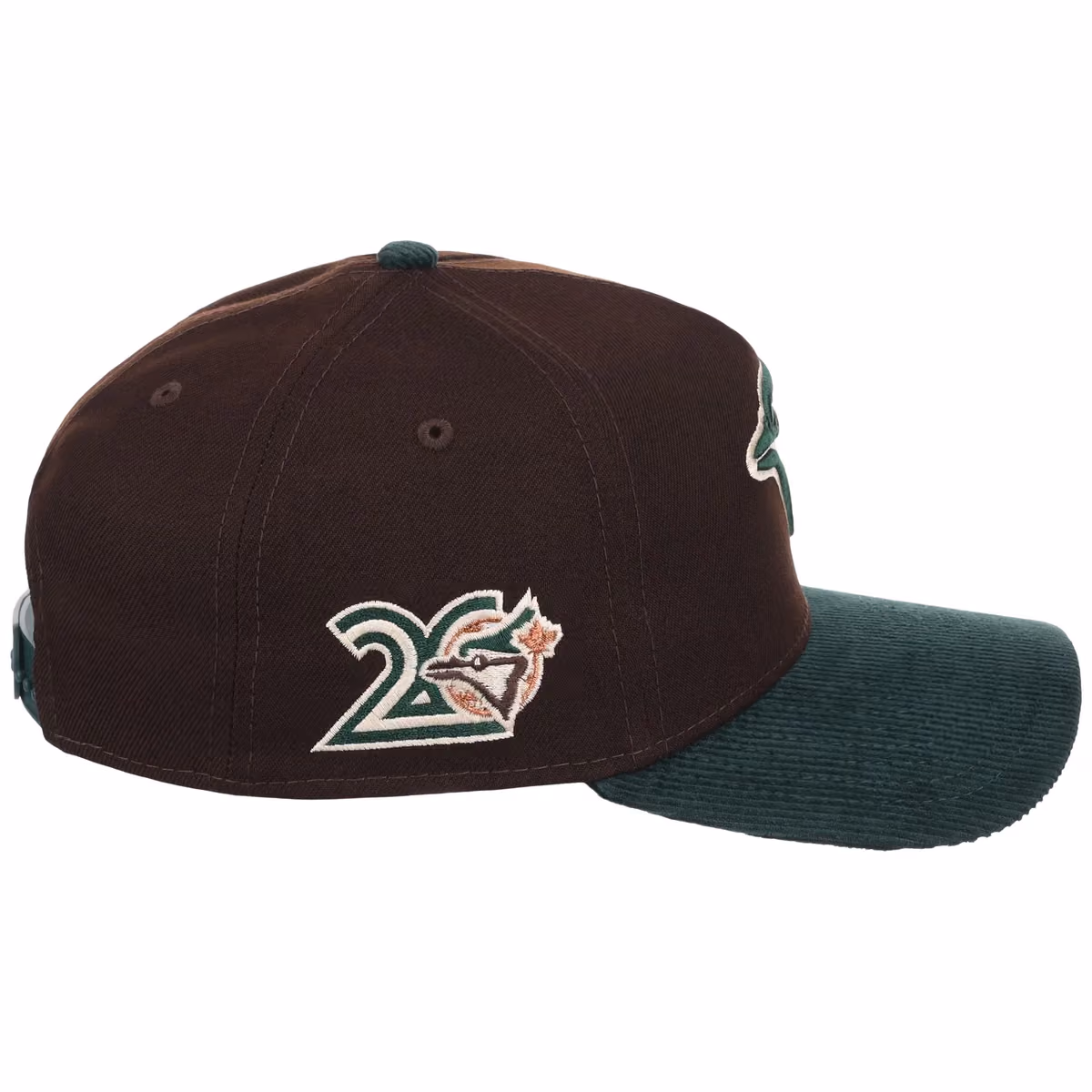 Toronto Blue Jays MLB Forest Ember New Era 9FORTY A-Frame detail view