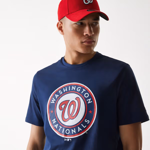 Washington Nationals Team Logo New Era MLB T-Shirt Navy view 5