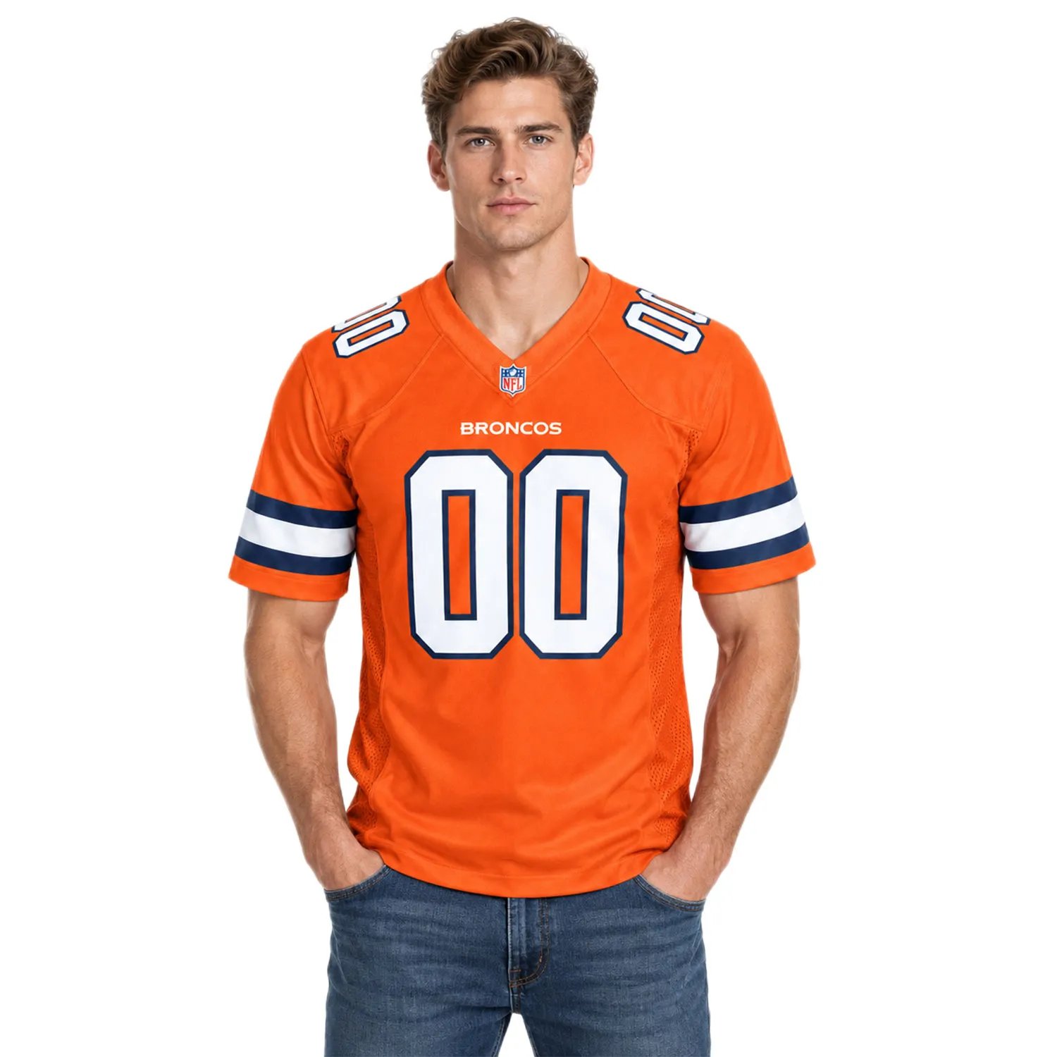 Denver Broncos News Custom Football Jersey Bold Name & Number Style