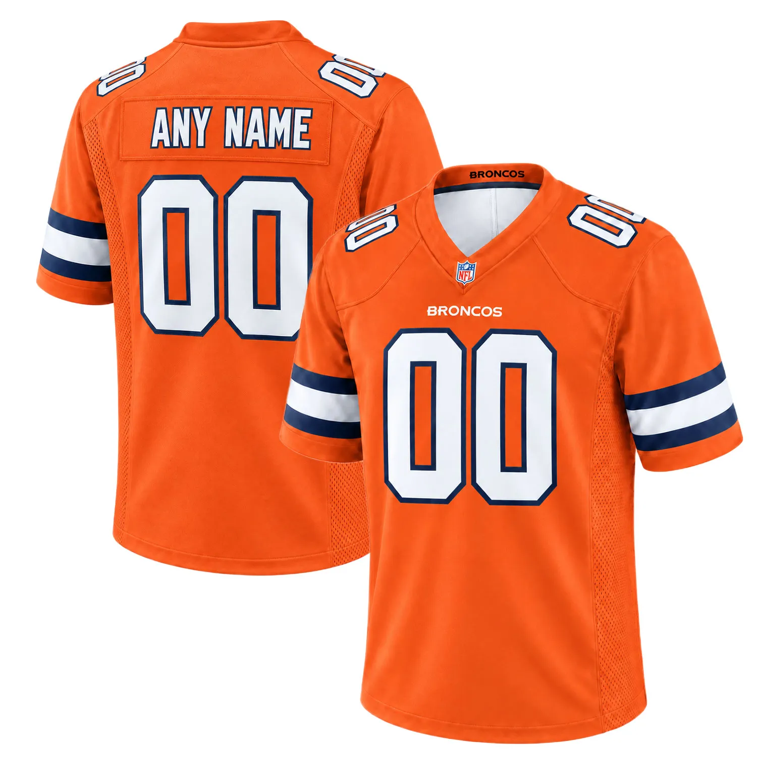 Denver Broncos News Custom Football Jersey Bold Name & Number Style
