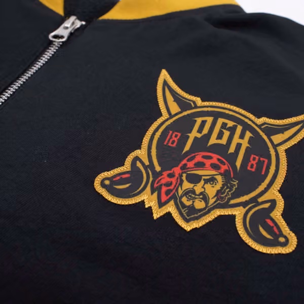 Pittsburgh Pirates City Connect 2026 MLB Authentic Dugout Bomber Jacket Black view 4