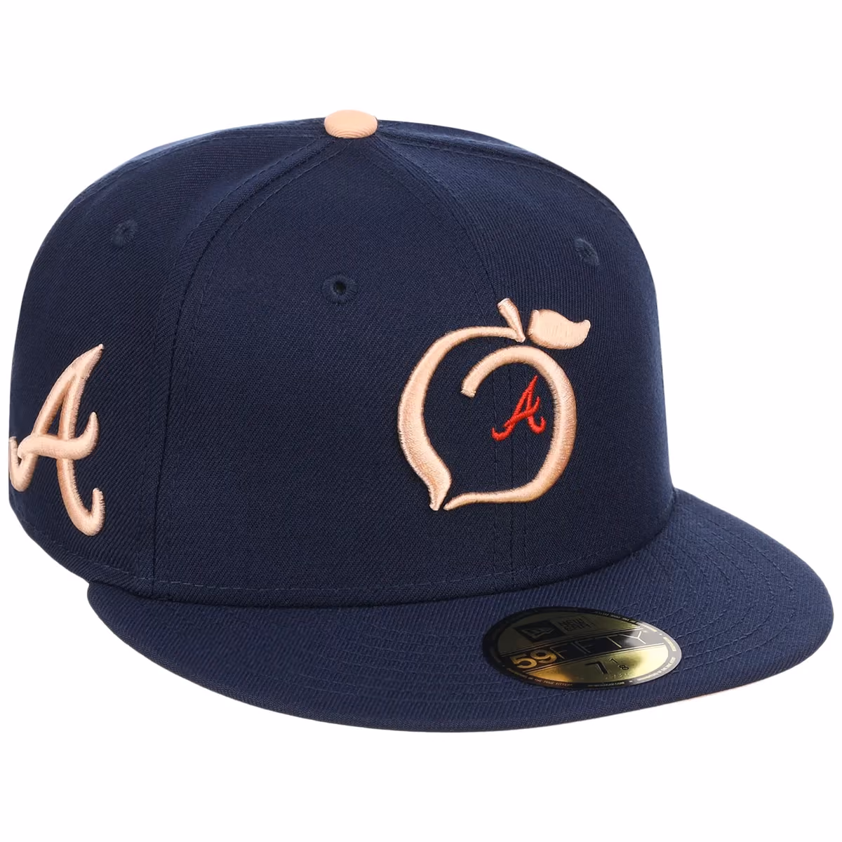 Atlanta Braves Peach Atlanta Crown the City New Era 59FIFTY front view