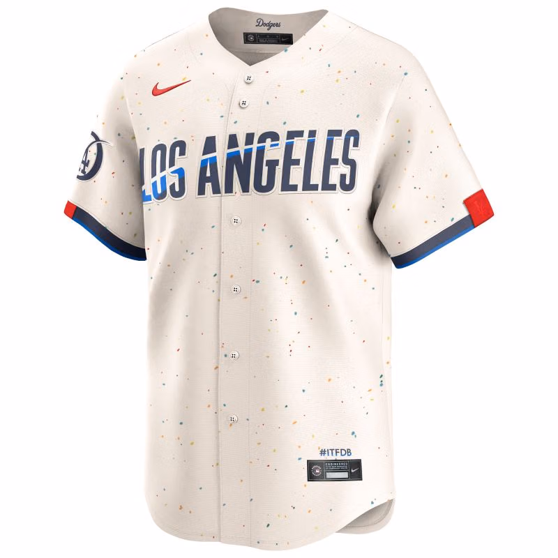 Los Angeles Dodgers Limited City Connect MLB Jersey Coconut Milk view 1