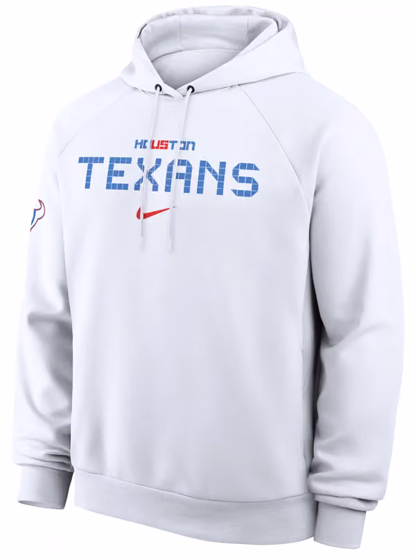 Houston Texans 2026 NFL Rivalries Dri-FIT Pullover Hoodie White view 1