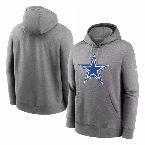 Dallas Cowboys Rewind Throwback Fleece NFL Hoodie Grey view 1