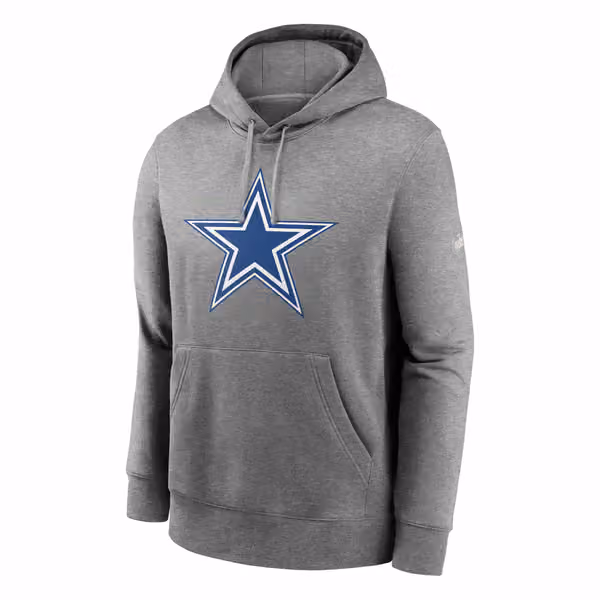 Dallas Cowboys Rewind Throwback Fleece NFL Hoodie Grey view 2