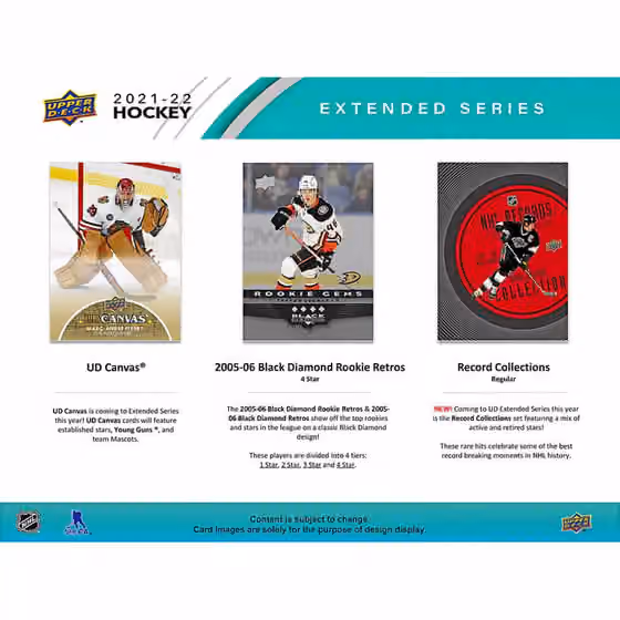 2021/22 Upper Deck Extended Series NHL Hockey Fat-Pack view 3