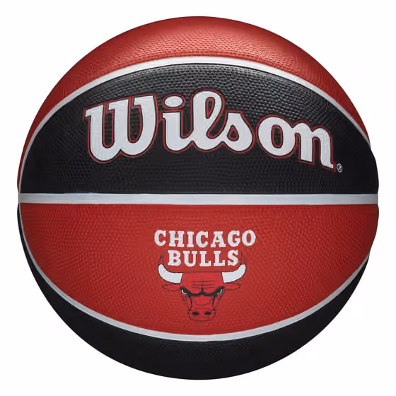Chicago Bulls Team Tribute Wilson NBA Basketball (Size 7) view 1