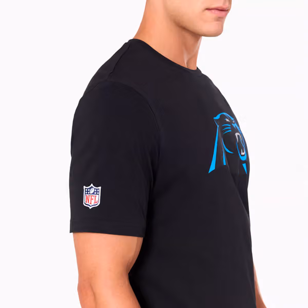 Carolina Panthers Team Logo New Era NFL T-Shirt Black view 3
