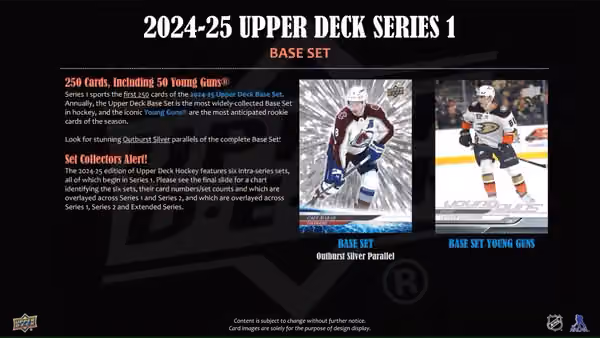 2024/25 Upper Deck Series 1 Hockey NHL Blaster Box view 2