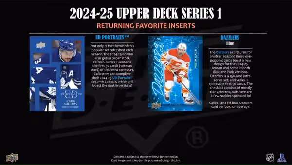 2024/25 Upper Deck Series 1 Hockey NHL Blaster Box view 6