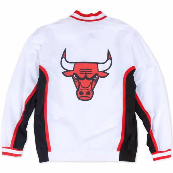 Chicago Bulls 1992-1993 Mitchell & Ness Authentic Warm Up NBA Jacket White view 3