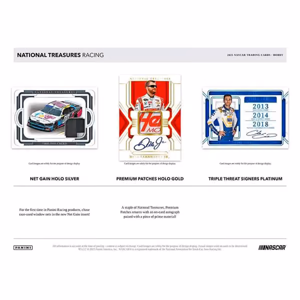 2025 Panini National Treasures NASCAR Racing Hobby Box view 3