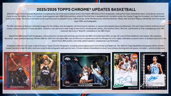 2025/26 Topps Chrome NBA Update Series Basketball Mega Box view 3