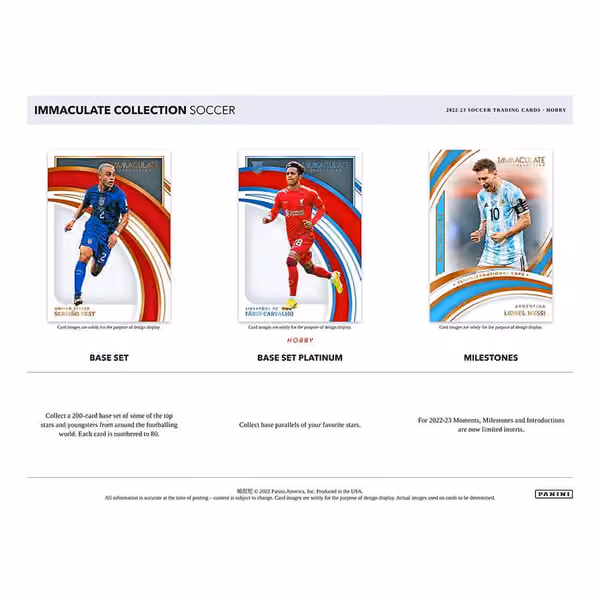 2022/23 Panini Immaculate Soccer Hobby Box view 2