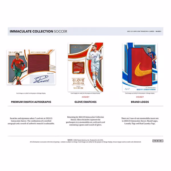 2022/23 Panini Immaculate Soccer Hobby Box view 3