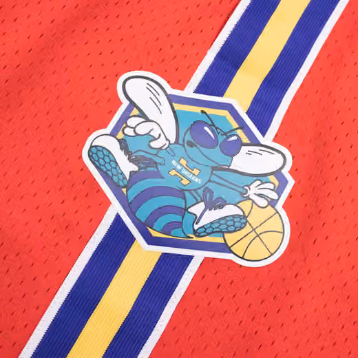 New Orleans Hornets 2006-07 Mitchell & Ness Swingman NBA Shorts Red view 4