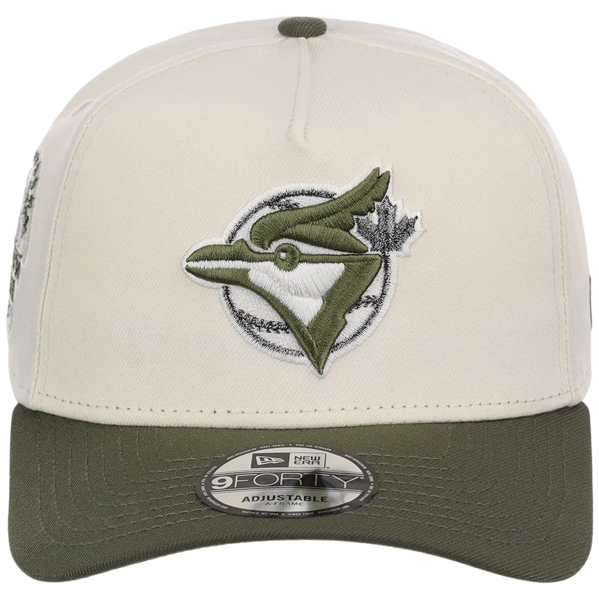 Toronto Blue Jays MLB Chrome Olive New Era 9FORTY detail view