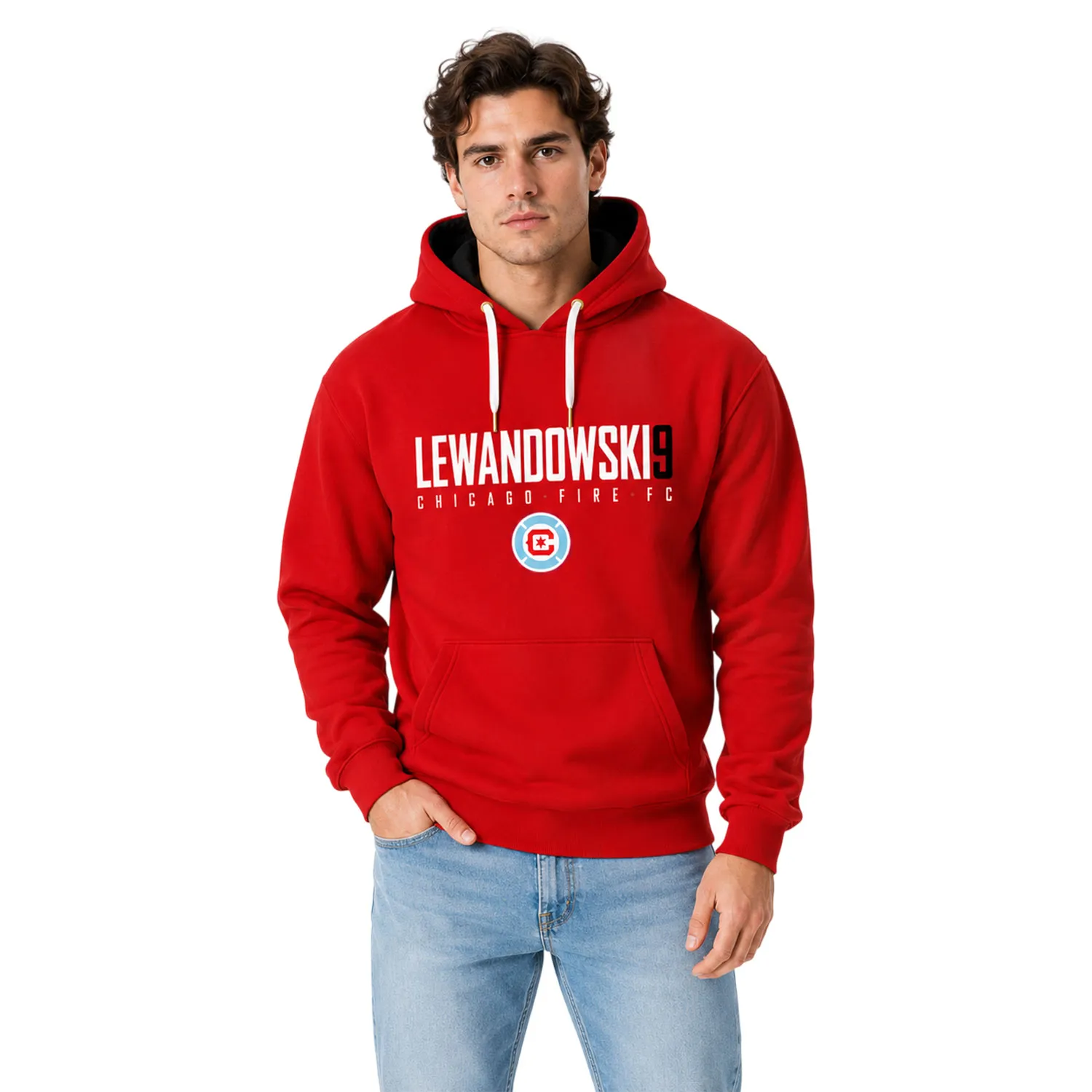 Robert Lewandowski Red Hoodie 2026 Epic Chicago Fire Fanwear