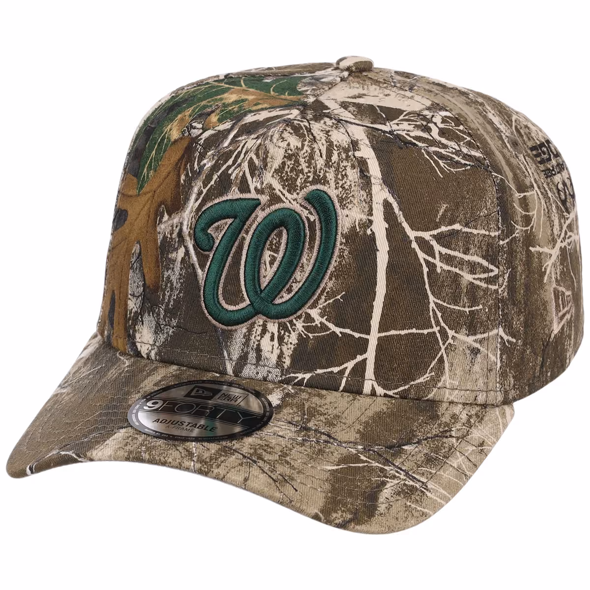 Washington Nationals MLB Realtree FASHION CORE New Era 9FORTY A-Frame detail view
