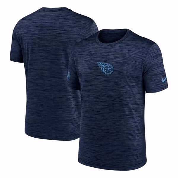 Tennessee Titans 2025 NFL Sideline Nike Velocity Performance T-Shirt Navy view 1