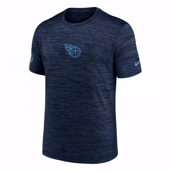 Tennessee Titans 2025 NFL Sideline Nike Velocity Performance T-Shirt Navy view 2