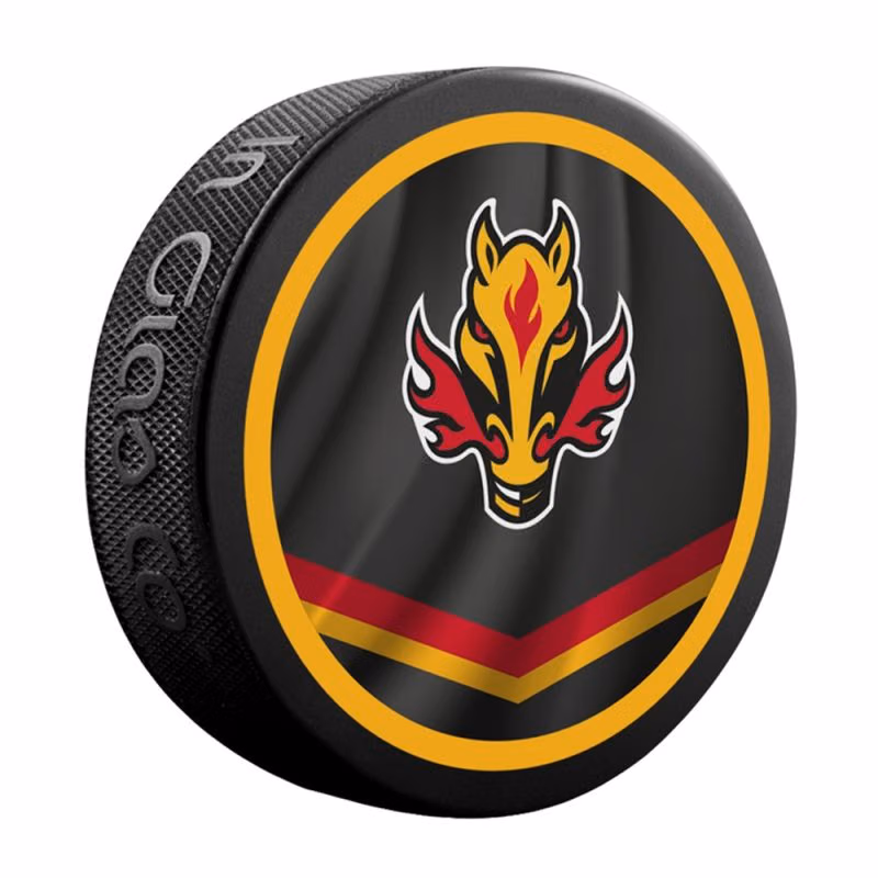 Calgary Flames Reverse Retro Jersey Souvenir NHL Puck view 1