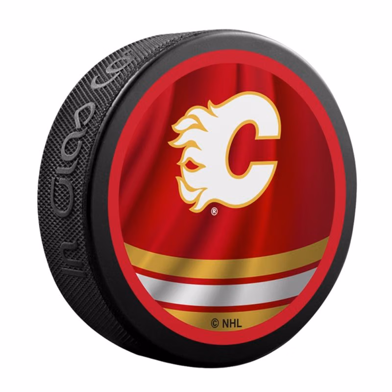 Calgary Flames Reverse Retro Jersey Souvenir NHL Puck view 2