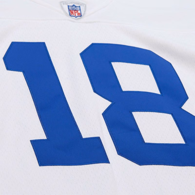 Peyton Manning #18 Indianapolis Colts 2006 Throwback NFL Jersey White view 7
