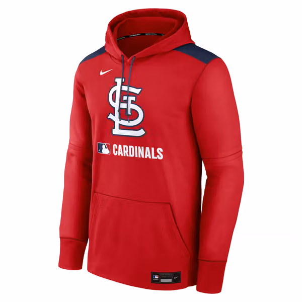 St. Louis Cardinals 2025 MLB Authentic Performance Therma Hoodie Red view 1