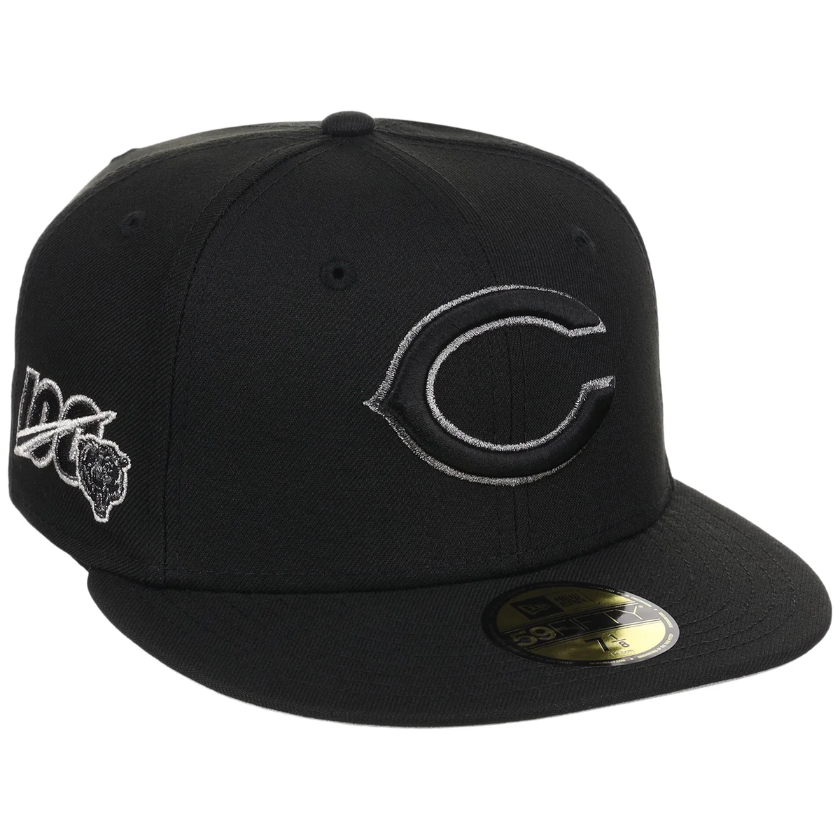Chicago Bears NFL Liquid Titanium New Era 59FIFTY front view
