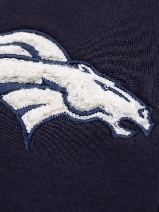 Denver Broncos Letterman Hooded NFL Jacket Navy view 3