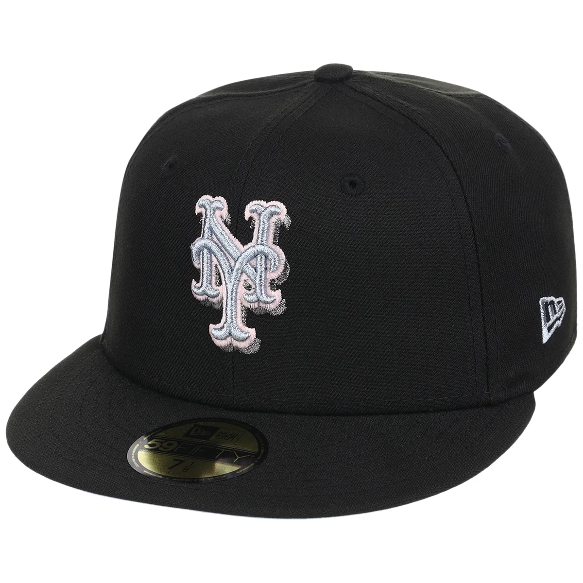 New York Mets MLB Pewter Skies New Era 59FIFTY detail view