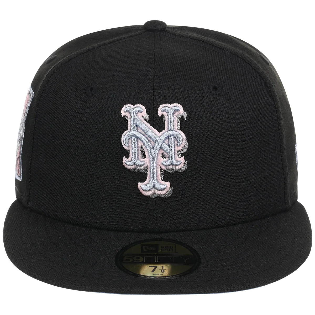 New York Mets MLB Pewter Skies New Era 59FIFTY detail view