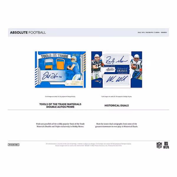 2022 Panini Absolute NFL Football Hobby Box view 3