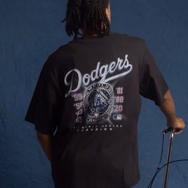 Los Angeles Dodgers Championship Ring MLB T-Shirt Black view 5