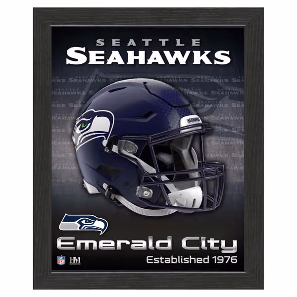 Seattle Seahawks NFL Team Helmet Framed Photo view 1