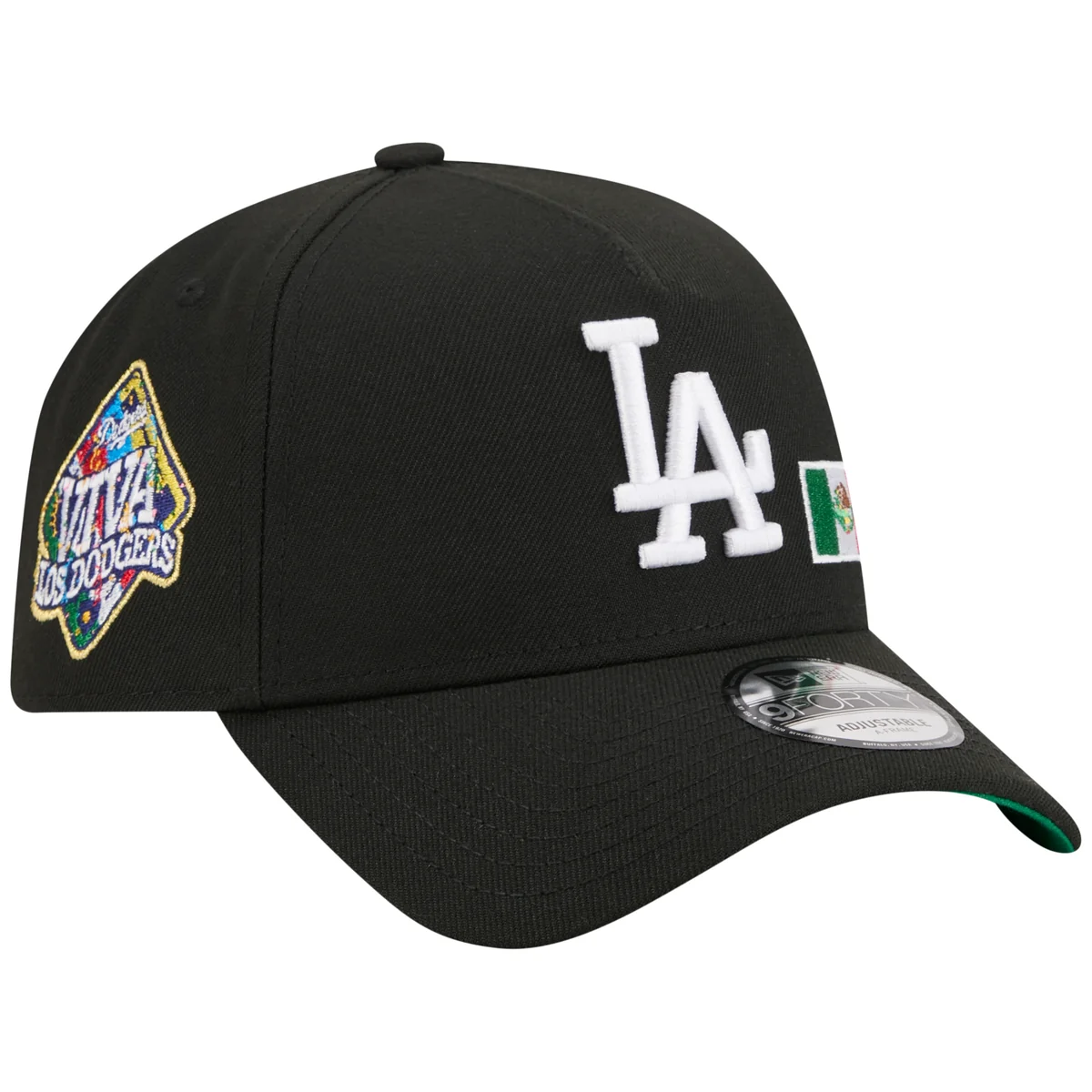 Los Angeles Dodgers Los Angeles Crown the City - MX Flag - Black/Black New Era 9FORTY front view