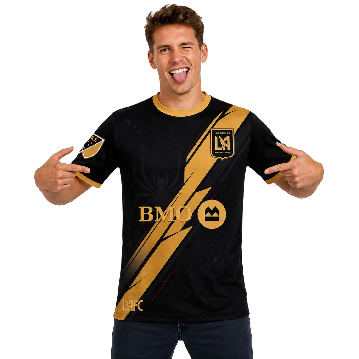 LAFC Black Jersey – Bold Gold Strike Custom Shirt