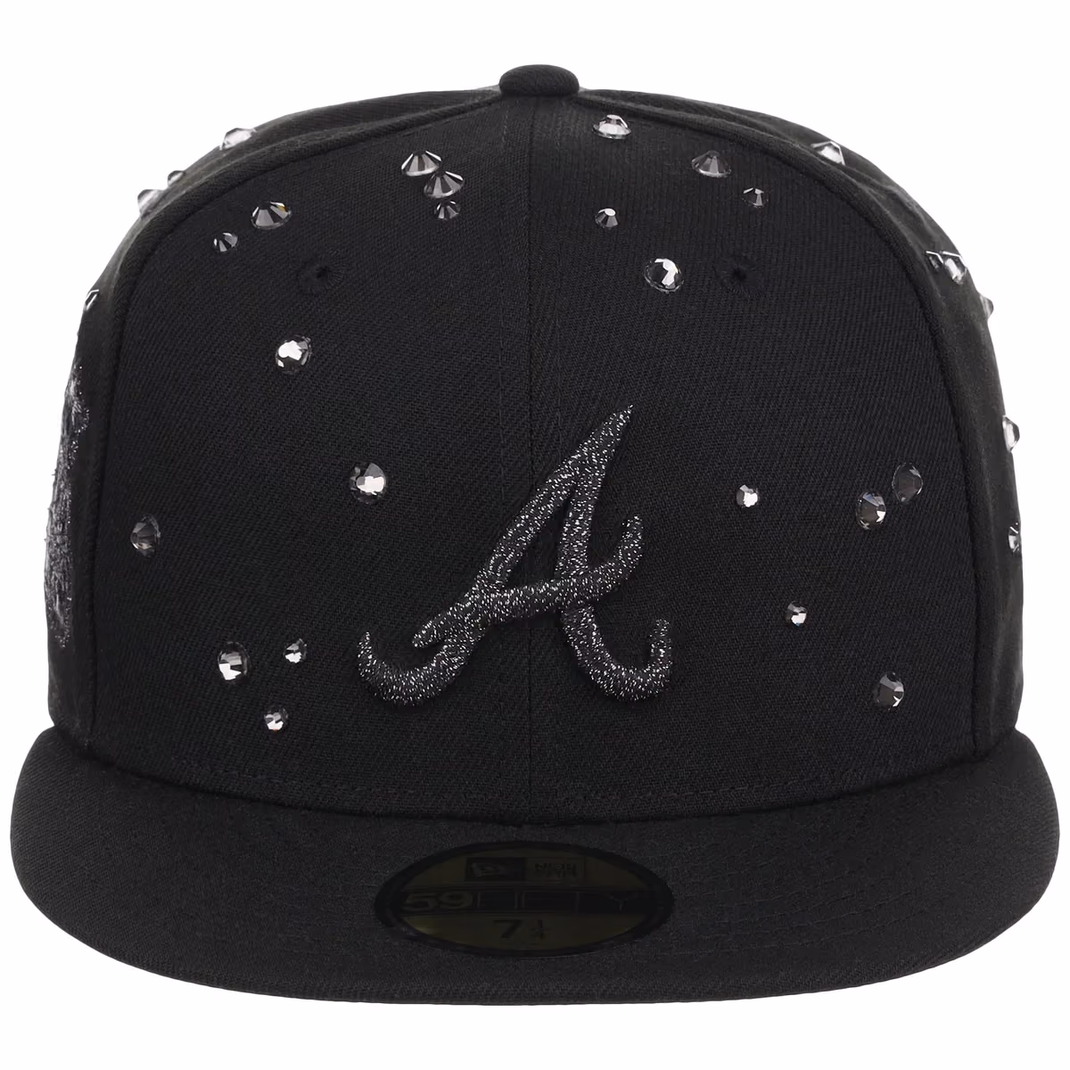 Atlanta Braves Quavo Georgia Pack Collection - New Era 59FIFTY "Iced Out" (Black/Black) detail view