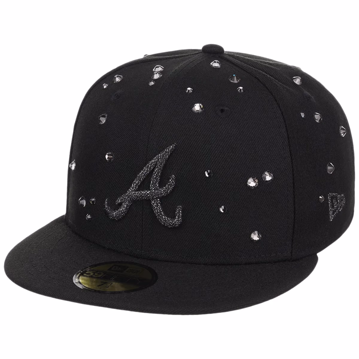 Atlanta Braves Quavo Georgia Pack Collection - New Era 59FIFTY "Iced Out" (Black/Black) detail view