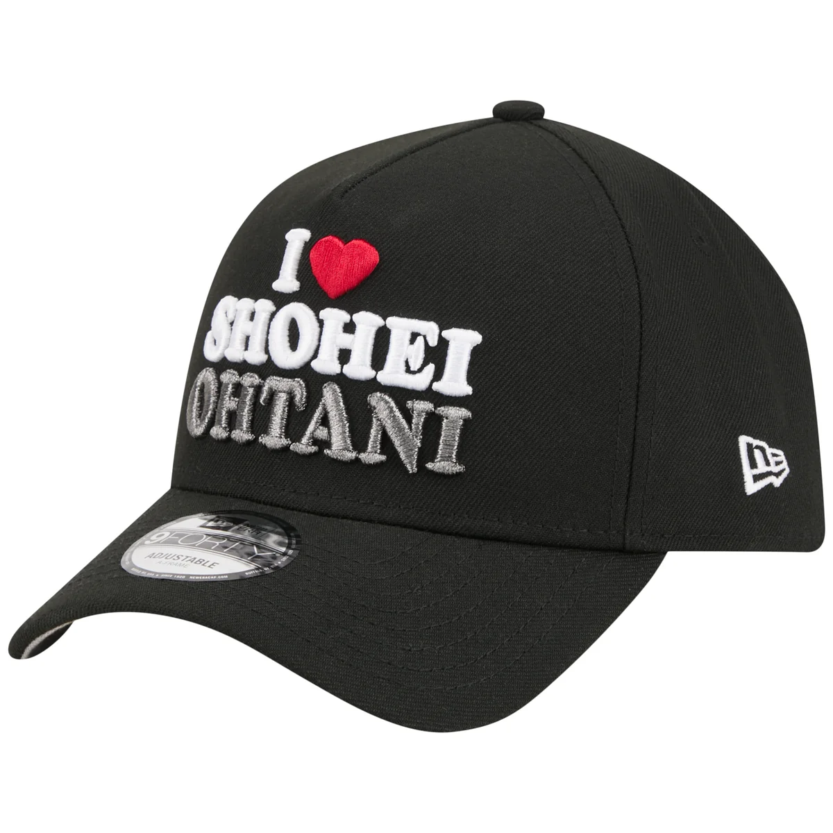 Los Angeles Dodgers Los Angeles Crown the City - I Love Shohei - Black/Black New Era 9FORTY detail view